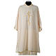 Ultralight Dalmatic with Peace and lilies embroidery on front and back, Vatican fabric 100% polyester s13