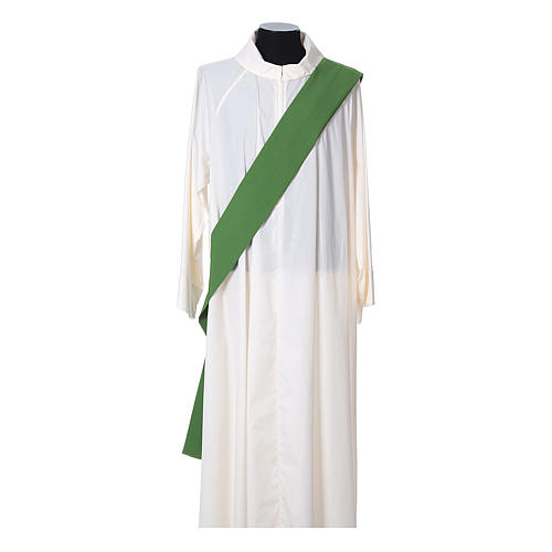 Ultralight Deacon Dalmatic with Peace and lilies embroidery on front and back, Vatican fabric 100% polyester 8