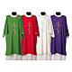 Ultralight Deacon Dalmatic with Peace and lilies embroidery on front and back, Vatican fabric 100% polyester s1