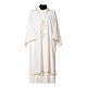 Ultralight Deacon Dalmatic with Peace and lilies embroidery on front and back, Vatican fabric 100% polyester s5