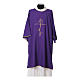 Ultralight Deacon Dalmatic with Peace and lilies embroidery on front and back, Vatican fabric 100% polyester s6