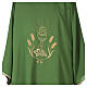 Ultralight Dalmatic with chalice, grapes and wheat embroidery on front and back, Vatican fabric 100% polyester s2