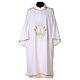Ultralight Dalmatic with chalice, grapes and wheat embroidery on front and back, Vatican fabric 100% polyester s6