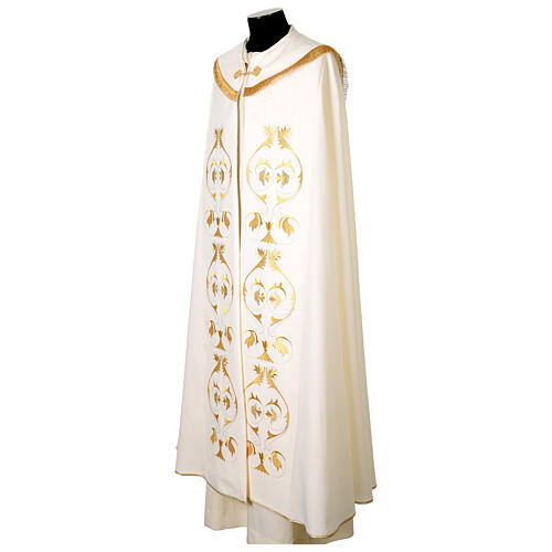 Cope cape with rich embroidery in Vatican fabric 9