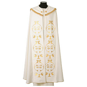 Chape avec riche broderie tissu Vatican polyester