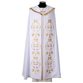Chape avec riche broderie tissu Vatican polyester