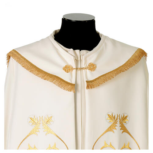 Cope cape with rich embroidery in Vatican fabric 5