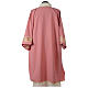 Dalmatic with gallons applied on the front in Vatican fabric, rose s4