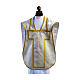 Fiddleback Chasuble in damark fabric with gold edges s1