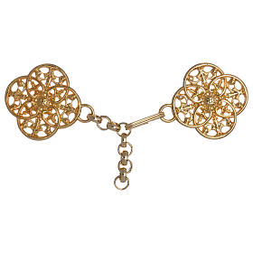 Gold-plated cope clasp with chain