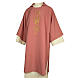 Dalmatic 100% polyester with bread and fish and IHS, rose s1