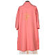 Dalmatic 100% polyester with Cross and IHS, rose s2
