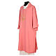Pink dalmatic 100% polyester with Cross and IHS s3