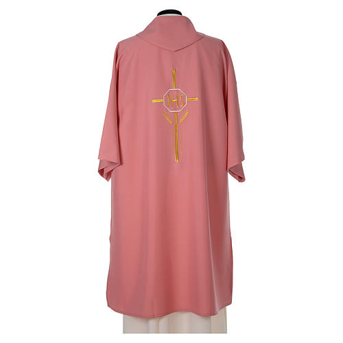 Dalmatic 100% polyester with crosses ears of wheat and IHS writing 4