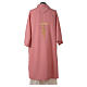 Pink Dalmatic 100% made in polyester with stylized cross and ear of wheat s4