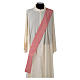 Rose dalmatic 100% polyester with stylized cross and ear of wheat s6
