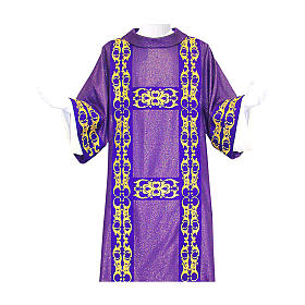 Dalmatic 80% wool with golden satin, double twisted yarn