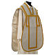 Roman chasuble in damask fabric with satin lining and golden braided edges Gamma s4