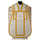 Roman Fiddleback Chasuble in damask fabric with satin lining and golden edges Gamma s1