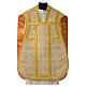 Roman chasuble in golden brocade fabric and satin lining, gold Gamma s1