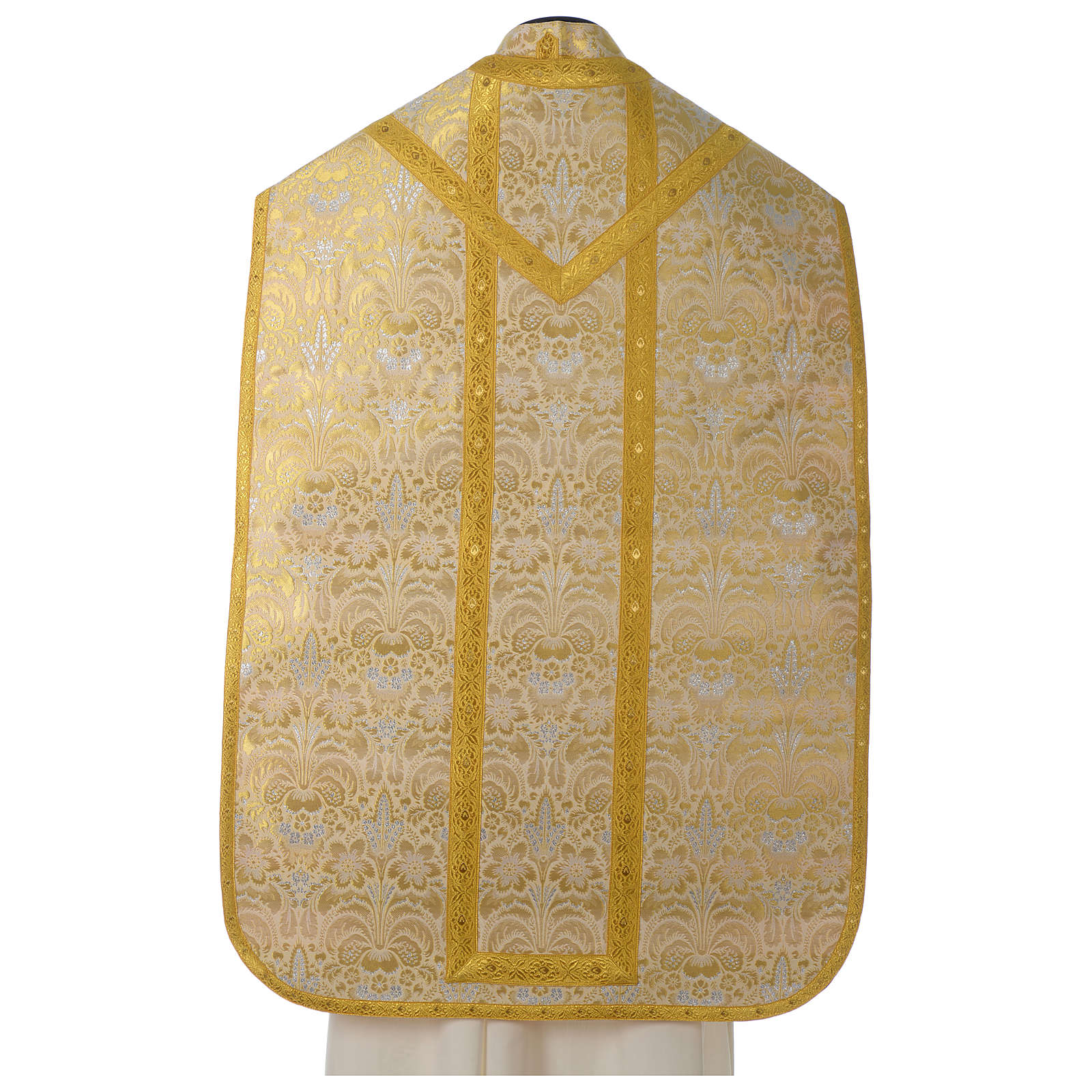 Roman Fiddleback Chasuble in golden brocade fabric with | online sales ...