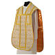 Roman Fiddleback Chasuble in golden brocade fabric with satin lining Gamma s3