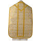 Roman Fiddleback Chasuble in golden brocade fabric with satin lining Gamma s5