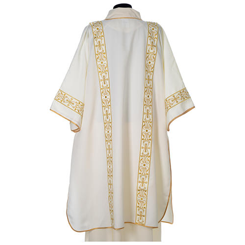 Dalmatic with golden decoration on gallons, ivory 5