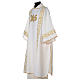 Dalmatic with IHS symbol and golden decoration on gallons, ivory s3
