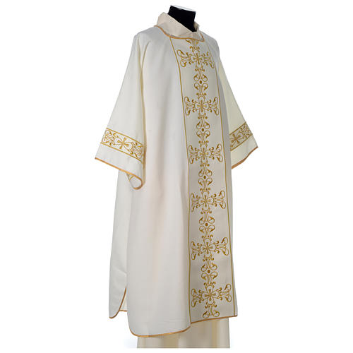 Dalmatic with golden embroidered orphrey, ivory 4
