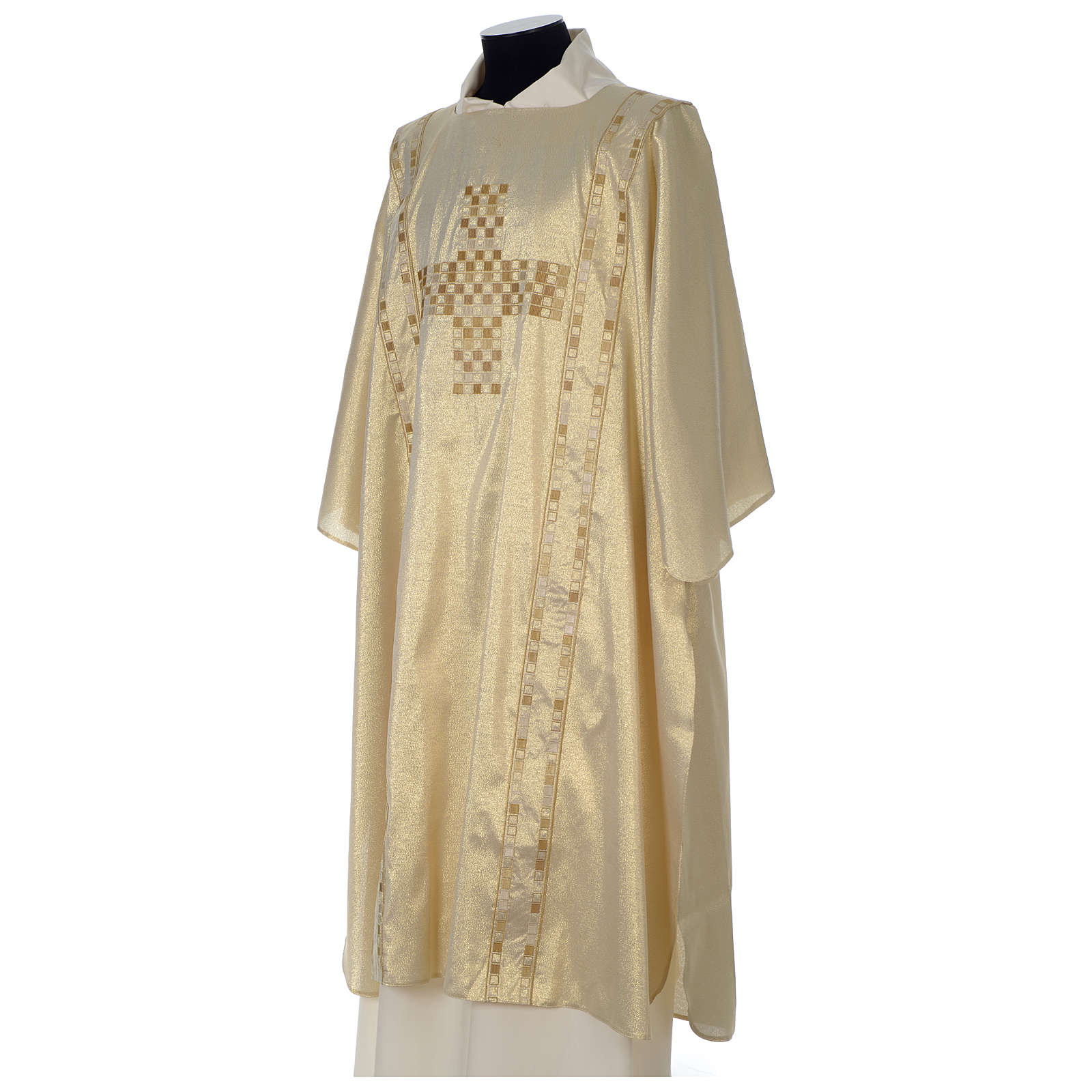 Dalmatic with Cross and golden decorated gallon, gold | online sales on ...