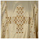 Dalmática Branco-Marfim com Cruz e Bordados Dourados Estilo Moderno s2
