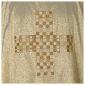 Gold deacon dalmatic with modern cross