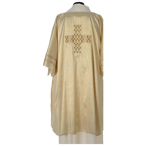 Gold deacon dalmatic with modern cross 4
