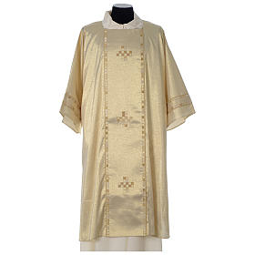 Dalmatic with modern cross decoration on orphrey, gold