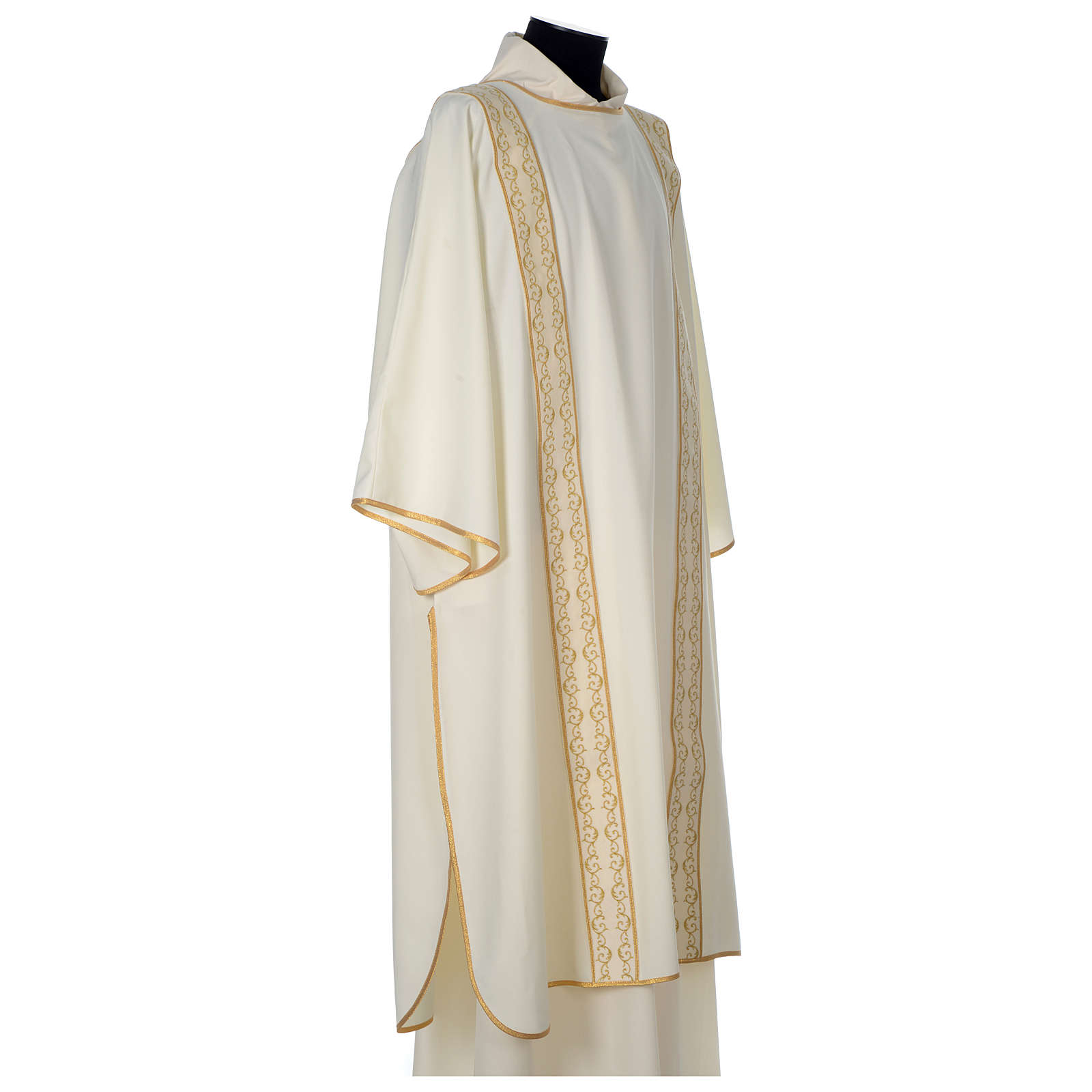 Dalmatic With Golden Decoration And Velvet Gallons, Ivory 