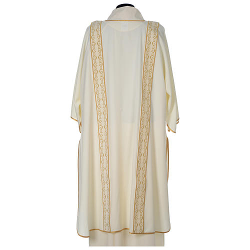 Dalmatic with golden decoration and velvet gallons, ivory 5