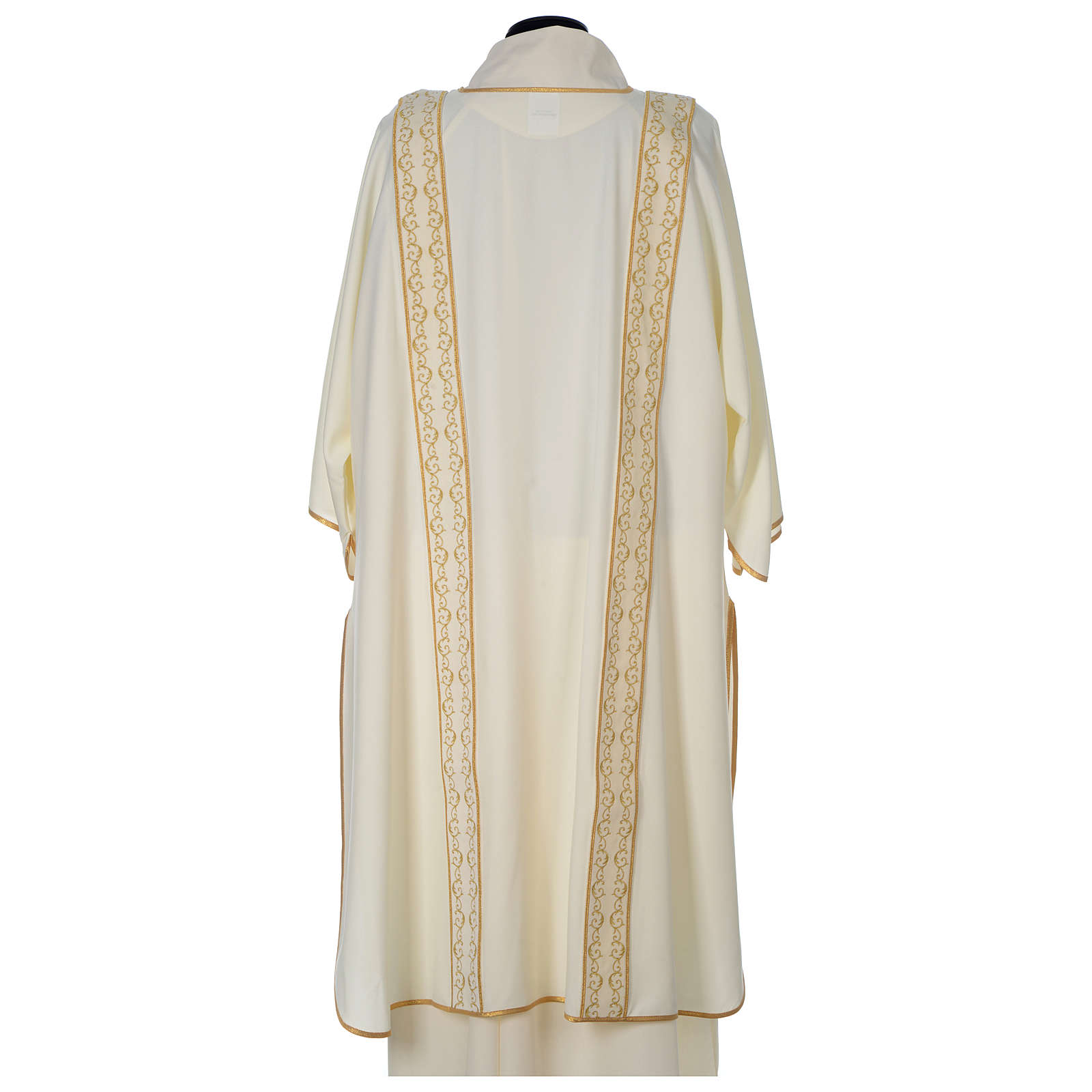 Dalmatic with gold embroidered lateral bands | online sales on HOLYART.com