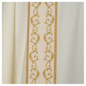 Dalmatic with gold embroidered lateral bands