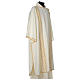 Dalmatic with gold embroidered lateral bands s4