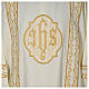 Dalmatic with golden decoration and IHS, ivory s2