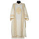 Dalmatic with gold embroidered lateral bands and IHS symbol s1