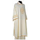 Dalmatic with IHS embroidery on velvet, ivory s4