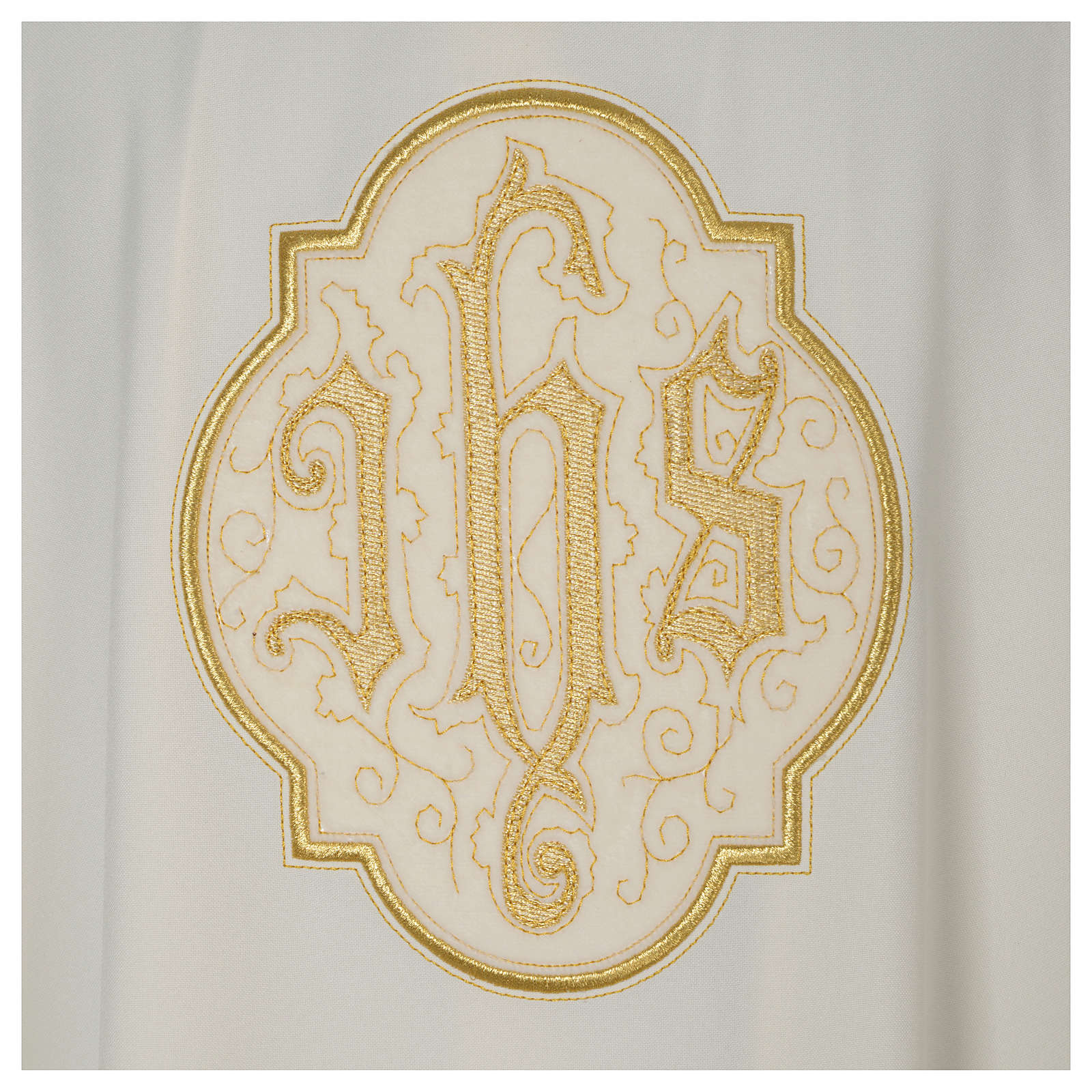 Dalmatic with gold embroidered IHS symbol | online sales on HOLYART.com