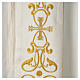 Cope with IHS embroidery and golden decoration on gallon, ivory s2