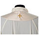 Liturgical Cope with IHS gold embroidered on hood and velvet panels s9