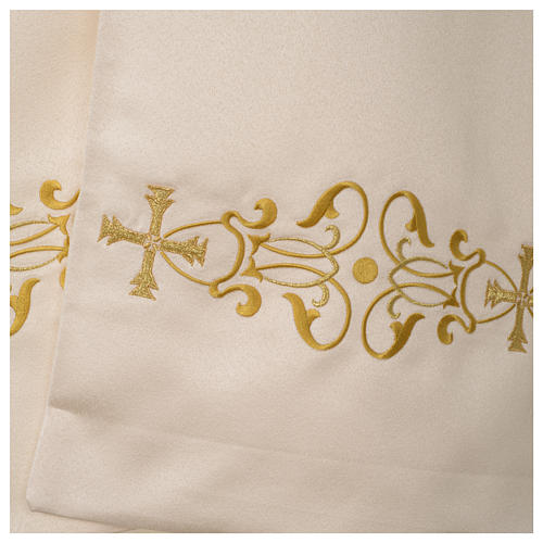 Humeral veil with golden decoration, ivory 4