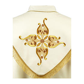 Liturgical cope 100% polyester with cross and grapes embroidery Gamma