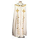 Liturgical cope 100% polyester with cross and grapes embroidery s1