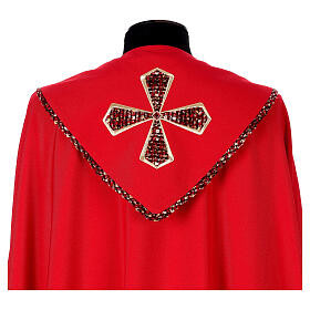 Roman cope 100% polyester with machine-embroidered cross on the back Gamma